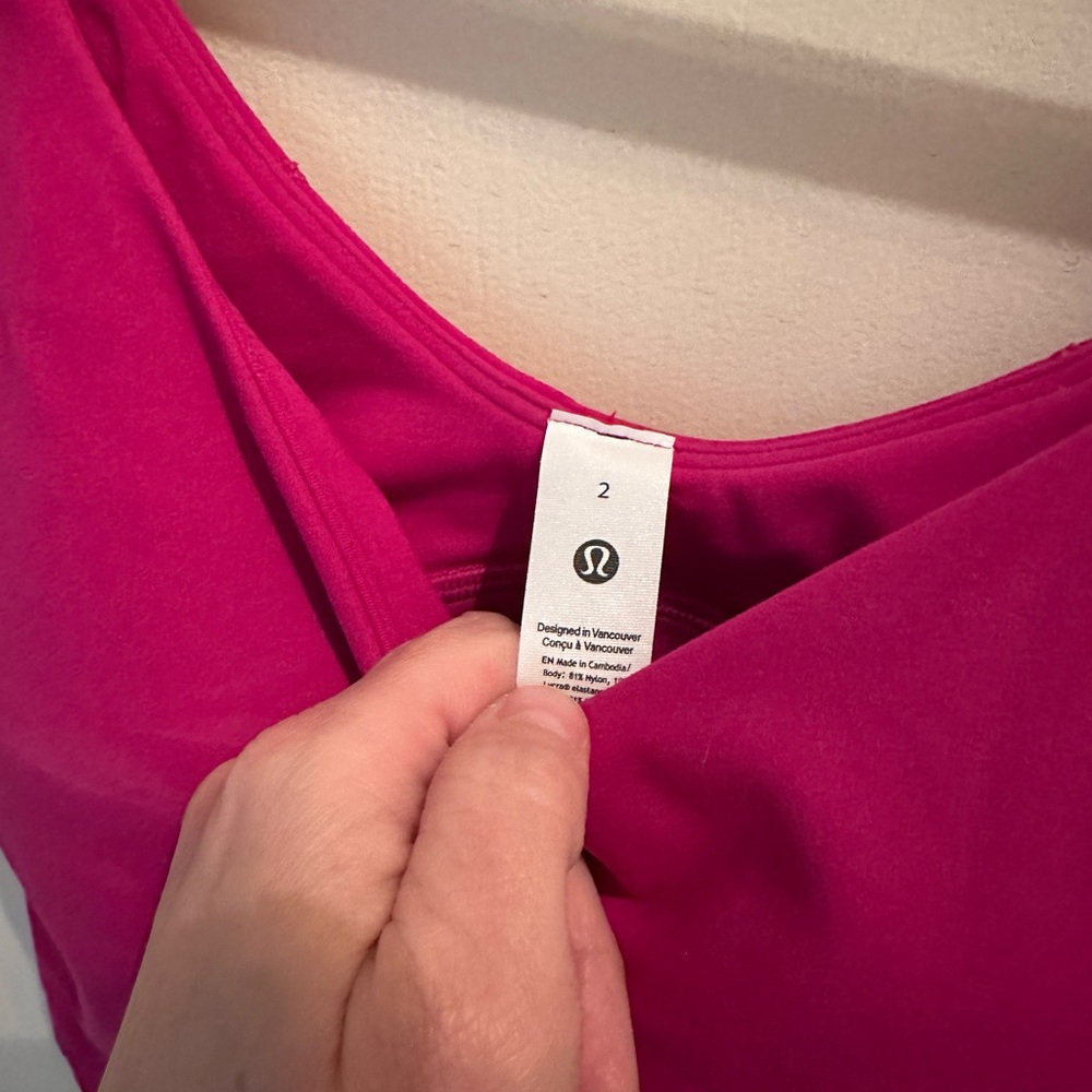 Lululemon Align Cropped Cami Tank Ripened Raspberry - Picture 3 of 5